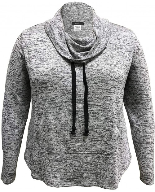 LEEBE Women's Plus Size Cowl Neck Lounge Top 1X-3X 1X 14-16 Heather Grey at  Women’s Clothing store