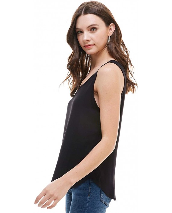 Alexander + David Womens Prewashed Woven Tank Top - Slightly Flared A-Line Round Neck Top at Women’s Clothing store