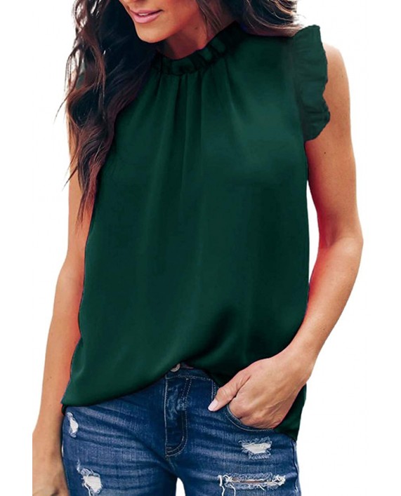 Astylish Women Summer Halter Chiffon Tank Tops Casual Sleeveless Shirts BlousesS-XXL at Women’s Clothing store