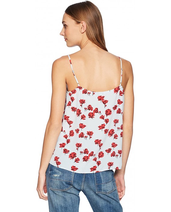 Equipment Women's Tossed Poppies Printed Layla Cami Cool Breeze Medium at Women’s Clothing store
