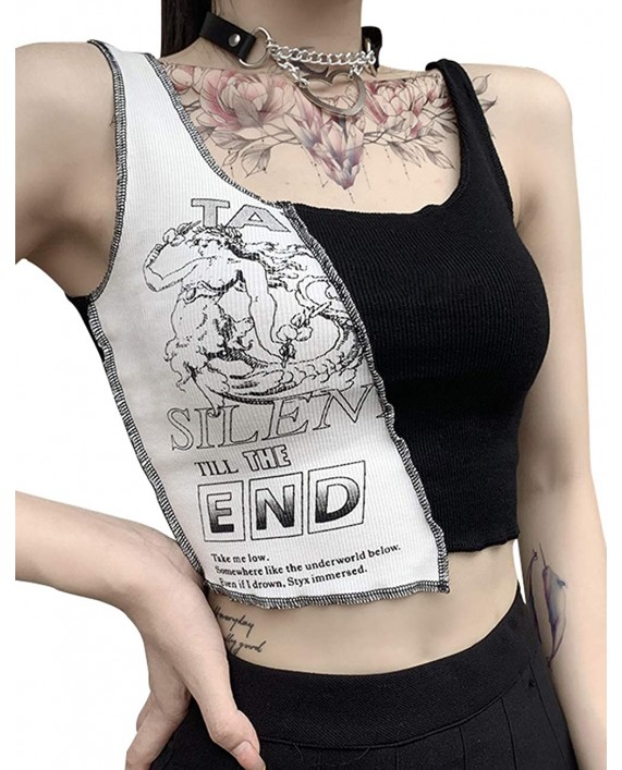 FAIMILORY Print Shirt Crop Tank Tops for Women at Women’s Clothing store