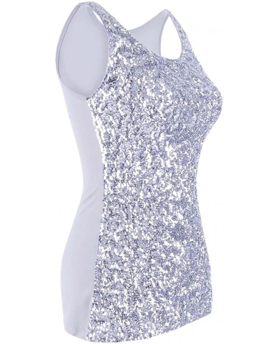 kayamiya Women's 1920S Style Glitter Sequined Vest Tank Tops at Women’s Clothing store