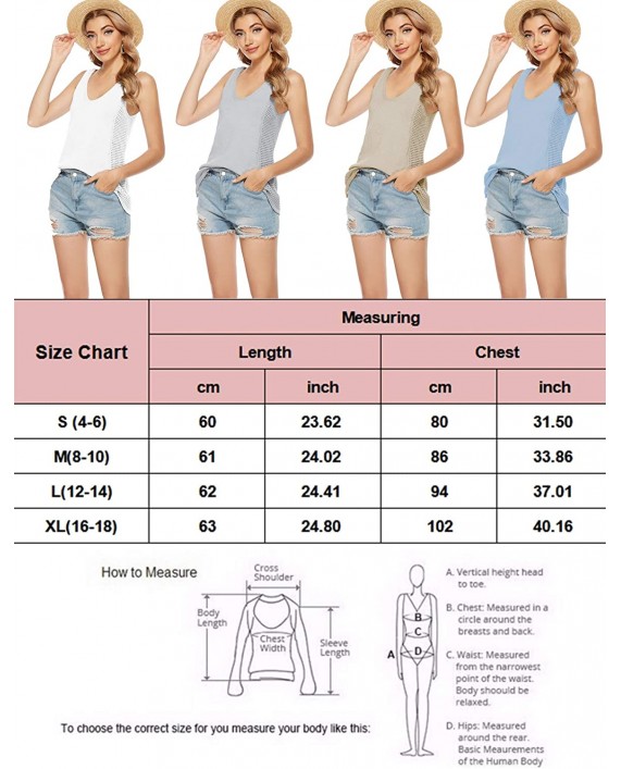LOMON Women's Knit Tank Tops Sleeveless V Neck Sweater Vest Summer Loose Casual Shirts Blouses at Women’s Clothing store