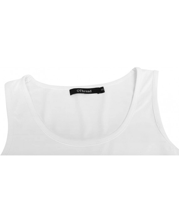 OThread & Co. Women's Basic Crop Tops Stretchy Casual Scoop Neck Sleeveless Crop Tank Top at Women’s Clothing store
