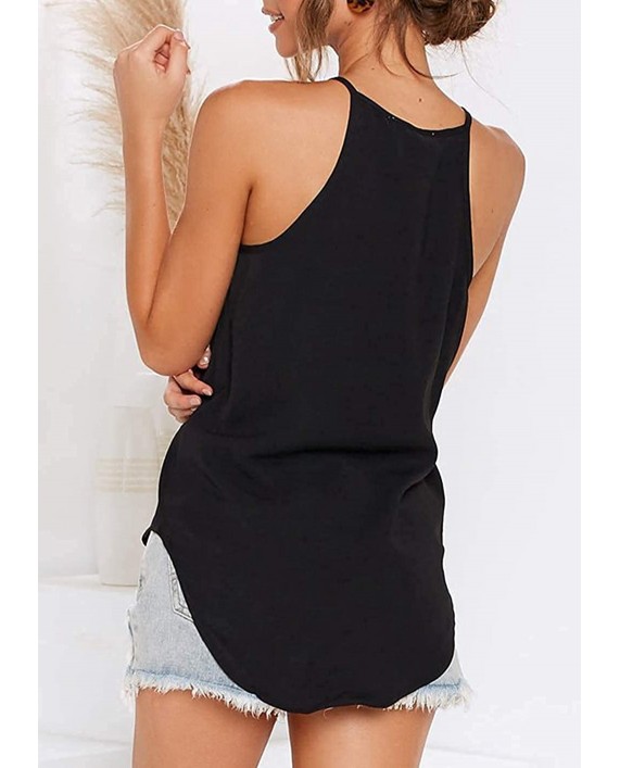 TARSE Women's Halter Cami Tank Tops Cute Flowy Camisole Shirts Sexy Sleeveless Basic Tees Blouse at Women’s Clothing store