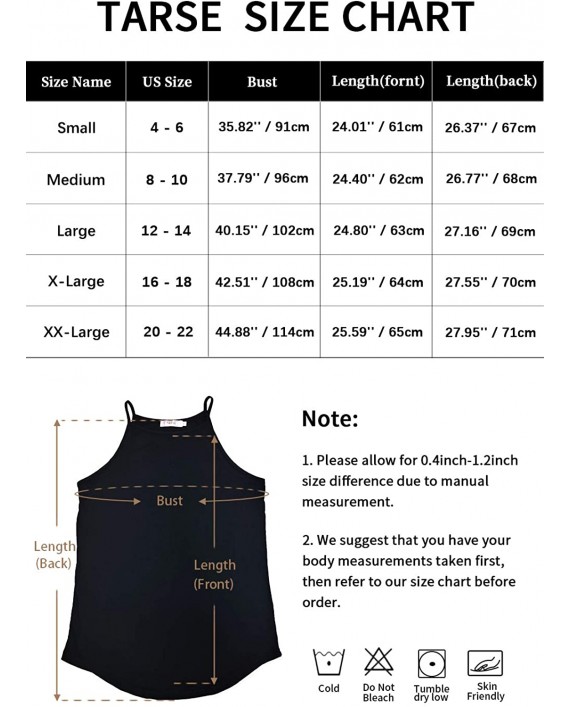 TARSE Women's Halter Cami Tank Tops Cute Flowy Camisole Shirts Sexy Sleeveless Basic Tees Blouse at Women’s Clothing store