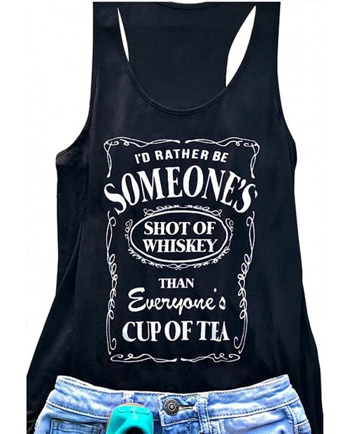 Women Funny Shot of Whiskey Workout Tank O-Neck Graphic Drinking Racerback Tee Shirt Vest at  Women’s Clothing store