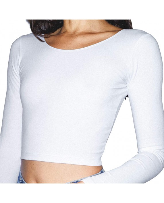 American Apparel Women's Cotton Spandex Jersey Long Sleeve Crop Top