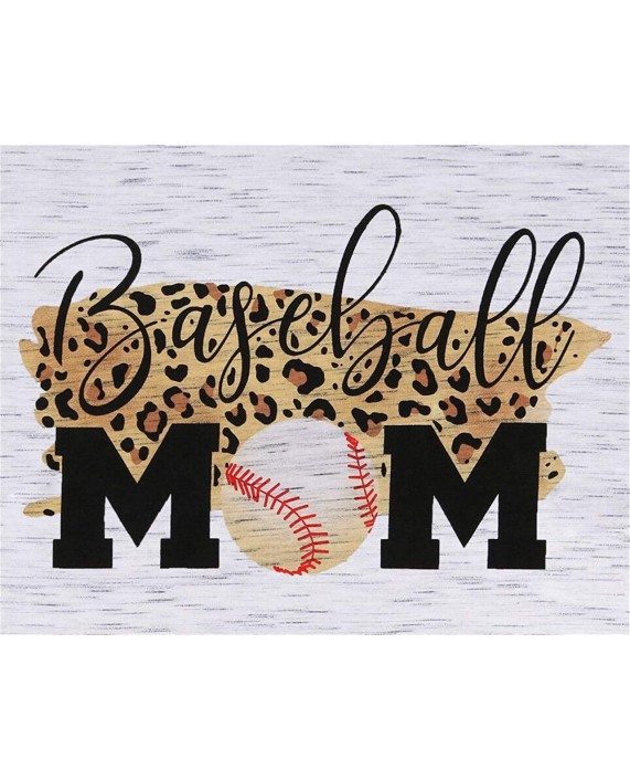 Baseball Mom Shirt for Women Short Sleeve Tee Top Letters Print Casual T Shirts Blouse at Women’s Clothing store