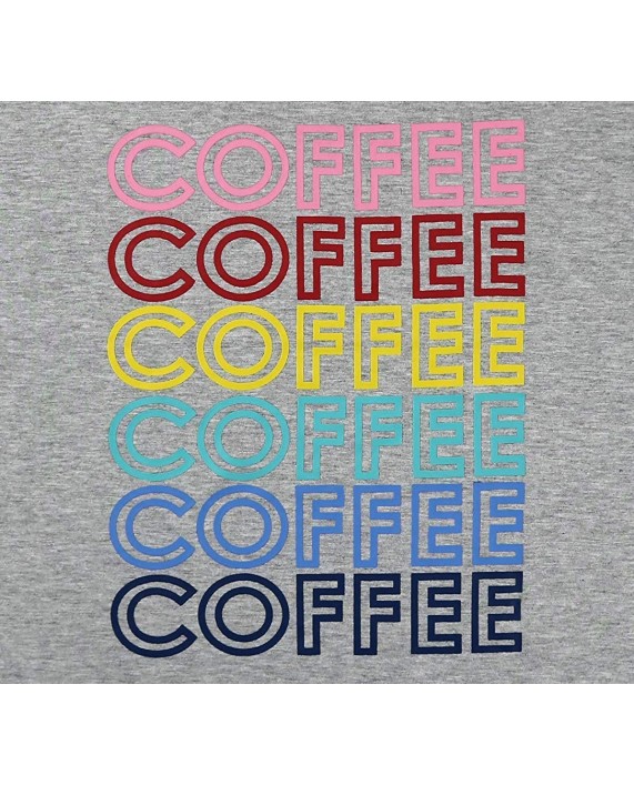 Coffee T Shirts for Women Coffee Coffee Coffee Letters Print Shirt with Funny Sayings Casual Tee Tops at Women’s Clothing store
