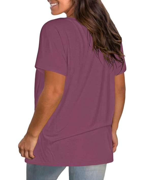 DEFJOOY L-4XL Women's Plus Size T-Shirt Short Sleeve Shirts Crew Neck Tunic Tops