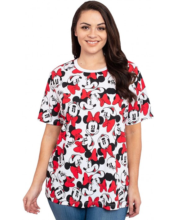 Disney Womens Plus Size T-Shirt Minnie Mouse All Over Print