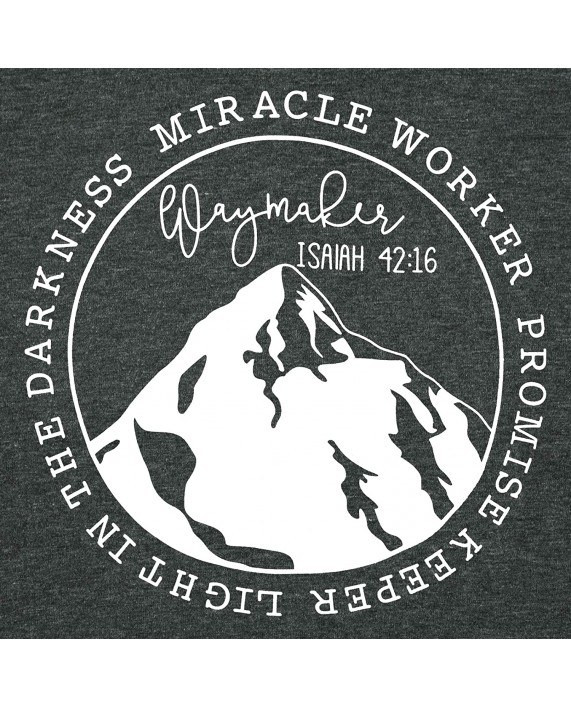 Easter Shirt Women Faith T Shirt Waymaker Motivational Christian Religious Shirts Casual Letter Print Short Sleeve Tee Tops at Women’s Clothing store