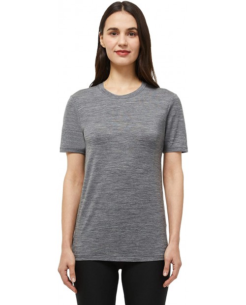 Eizniz Women's Merino Wool T-Shirt - Crew Neck Tank Cami Tops Tee Shirt - Wicking Anti-Odor at  Women’s Clothing store