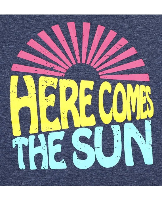 Here Comes The Sun Tank Tops Women Cute Sunshine Graphic Shirt Sleeveless Letter Print Tee T Shirt at Women’s Clothing store