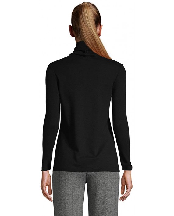 Lands' End Women's Supima Cotton Long Sleeve Turtleneck at Women’s Clothing store