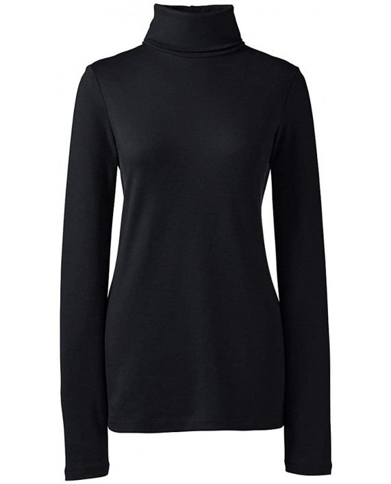 Lands' End Women's Supima Cotton Long Sleeve Turtleneck at Women’s Clothing store