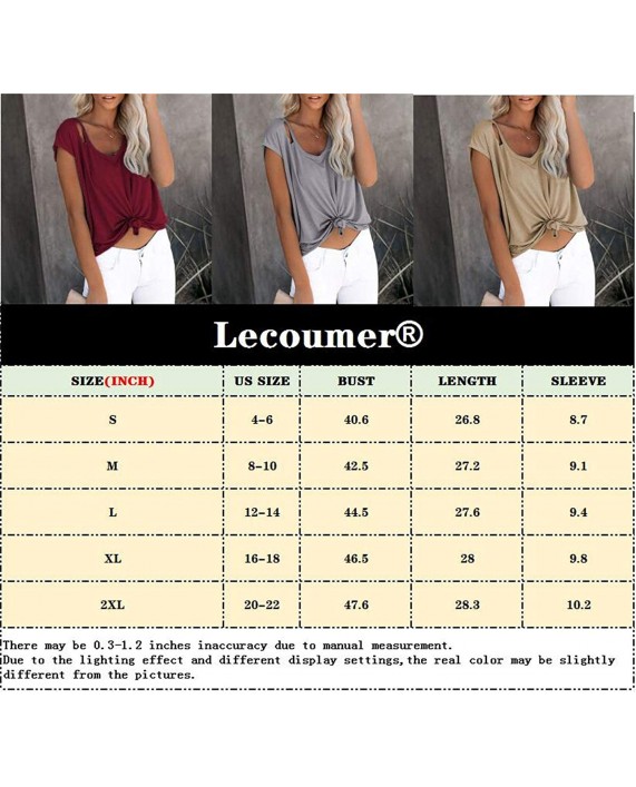 Lecoumer Women's Plus Size Short Sleeve Tee T-Shirt Casual Crewneck Striped Tunic Tops at Women’s Clothing store