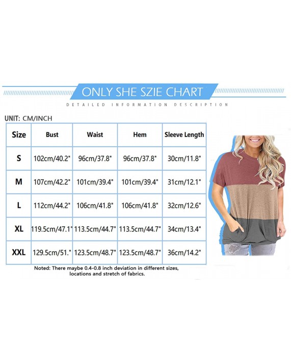 ONLYSHE Womens Crewneck Sweatshirt Casual Loose Fitting Tops Long Sleeve T Shirt at Women’s Clothing store
