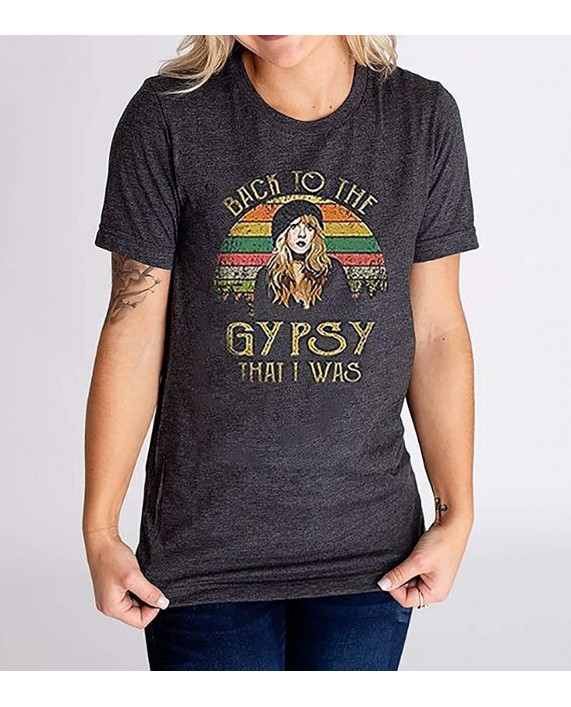 Stevie Nicks Vintage T Shirts Women Back to The Gypsy That I was Tops Graphic Tees