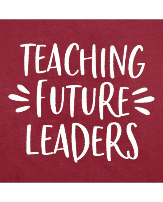 Women Teaching Future Leaders Tshirt Letters Print with Funny Sayings Casual Short Sleeve Teachers Shirt Teaching Shirt