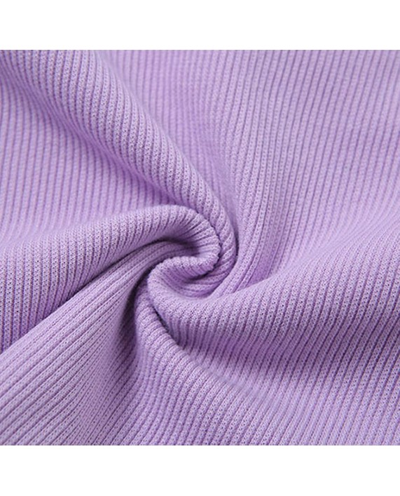 Womens Short Sleeve Shirts Color Block Patchwork Crop Tops Crewneck Girls y2k 2021 Fashion Tee 90s Purple Medium