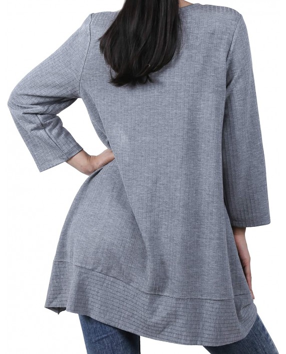 BliMli Women's Wrewneck Long Sleeve Shirt - Fitting Blouses Casual Pullover Sweatshirts Thin Tunic Tops
