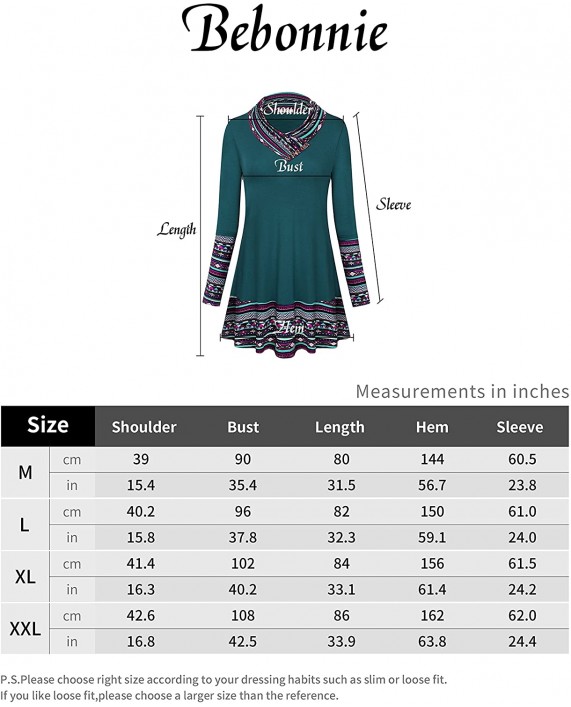Cowl Neck Tunics Long Sleeve Patchwork Form Fitting Casual A-Line Top Blouse at Women’s Clothing store