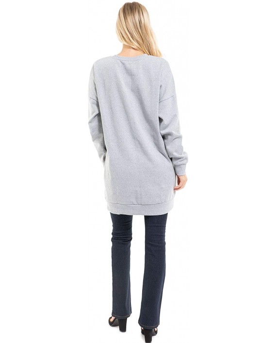 Design by Olivia Women's Casual Loose Fit Long Sleeves Over-Sized Tunic Sweatshirts at Women’s Clothing store