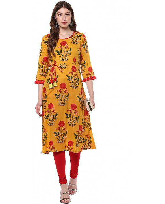 Janasya Indian Tunic Tops Cotton Kurti for Women at Women’s Clothing store