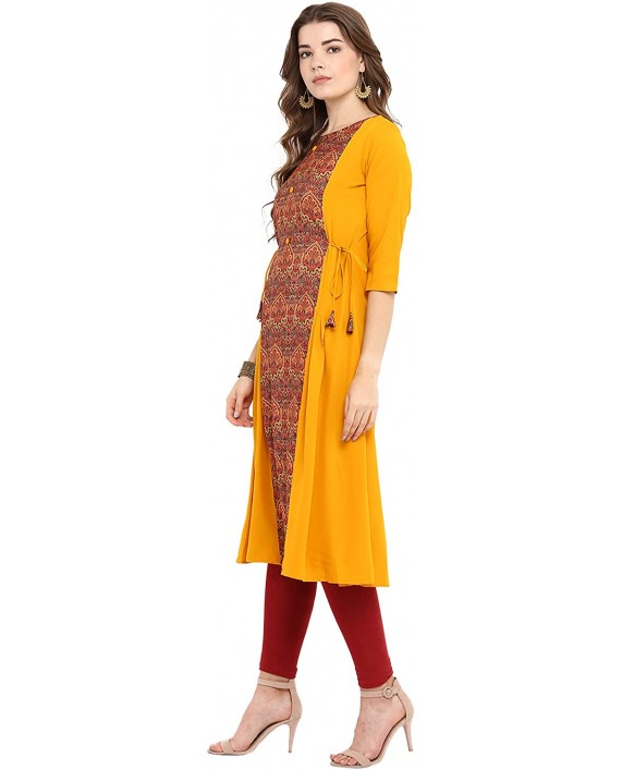 Janasya Indian Tunic Tops Crepe Kurti for Women at Women’s Clothing store