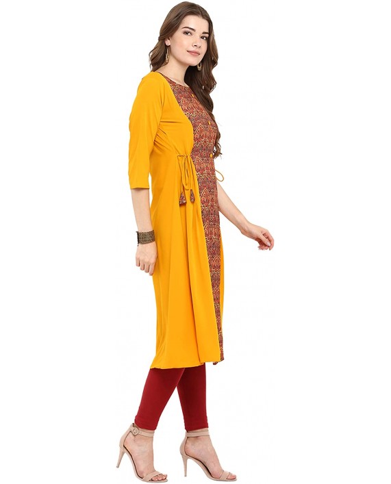 Janasya Indian Tunic Tops Crepe Kurti for Women at Women’s Clothing store
