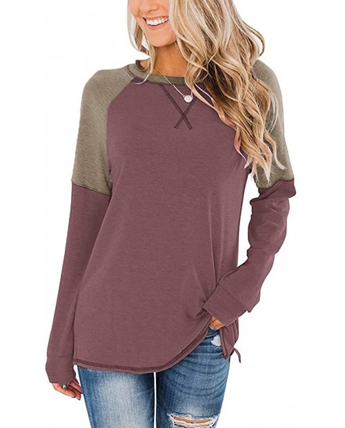 Soulomelody Womens Tunic Tops Long Sleeve Fall Crewneck Casual Loose Shirt Blouse Pullover at  Women’s Clothing store