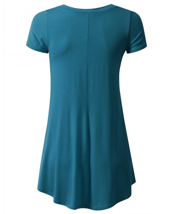 URBANCLEO Womens Short Sleeve Long Tunic Top T-Shirt Dress Plus