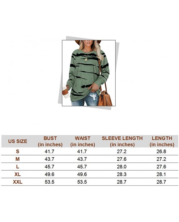 WEESO Womens Oversized Sweatshirts Crewneck Casual Printed Pullover Tops