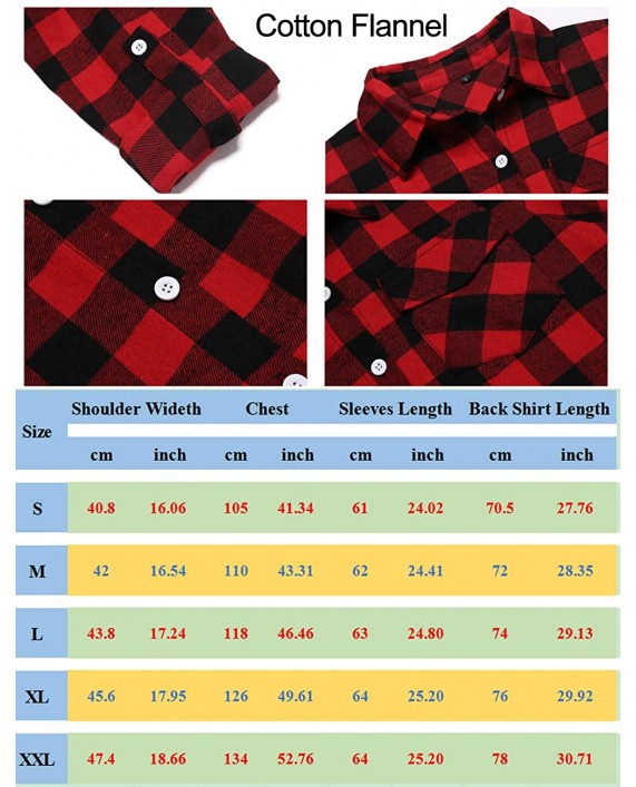 Women's Plaid Button Down Shirt Long Roll up Sleeve Blouse Casual Buffalo Top at Women’s Clothing store