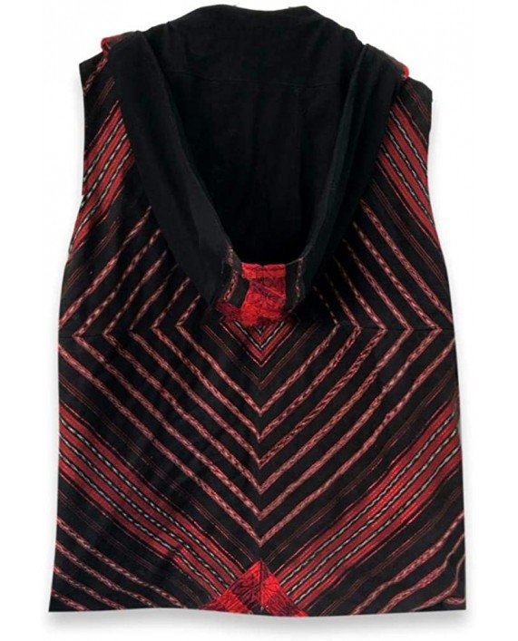 Fair Trade Gypsy Handmade Maya Geometry Hooded Vest at Men’s Clothing store