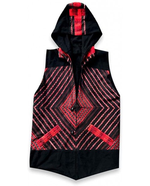 Fair Trade Gypsy Handmade Maya Geometry Hooded Vest at Men’s Clothing store