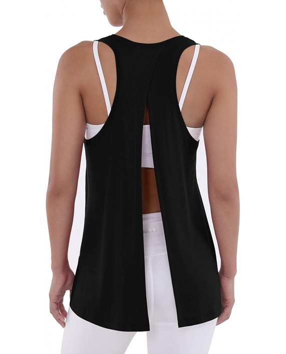 ODODOS Racerback Tank Tops for Womens Loose Fit Workout Yoga Tops Running Gym Workout Shirts at Women’s Clothing store