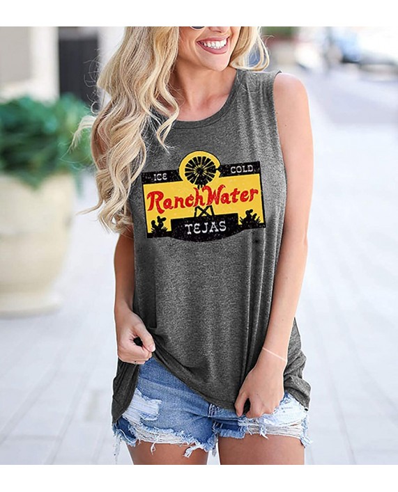 Ranch Water Tank Top for Women's Funny Cowboy Lovers Gift Sleeveless T Shirt Casual Vintage TV Show Vest Tops