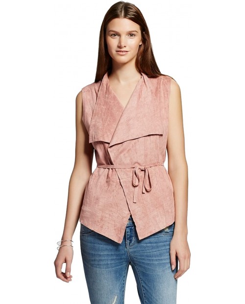 Romeo and Juliet Couture Women's Faux Suede Vest with Tie Back Detail at Women’s Clothing store