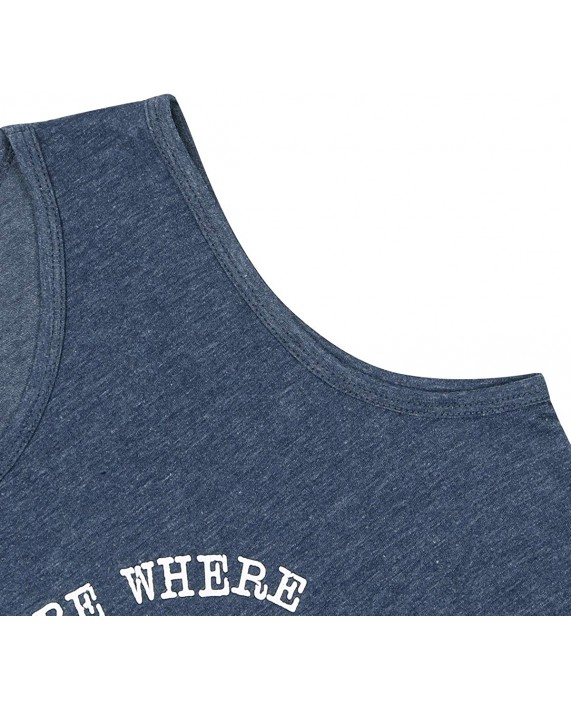 Women Sleeveless I Want to Be Where The People are Not Letter Print Tank Top Vest Top