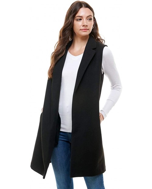 Womens Woven Longline Sleeveless Vest - Duster Midi Length Winter Chic at  Women’s Clothing store