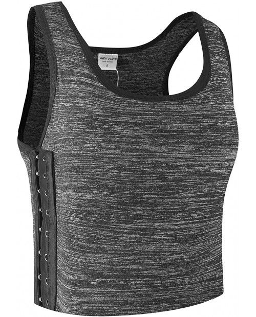 XUJI Women Tomboy Breathable Cotton Elastic Band Colors Chest Binder Tank Top M-6XL at  Women’s Clothing store