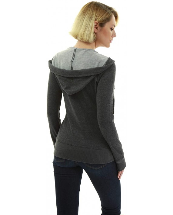 AmélieBoutik Women Hoodie Pocket Zip Up Jacket at Women’s Clothing store