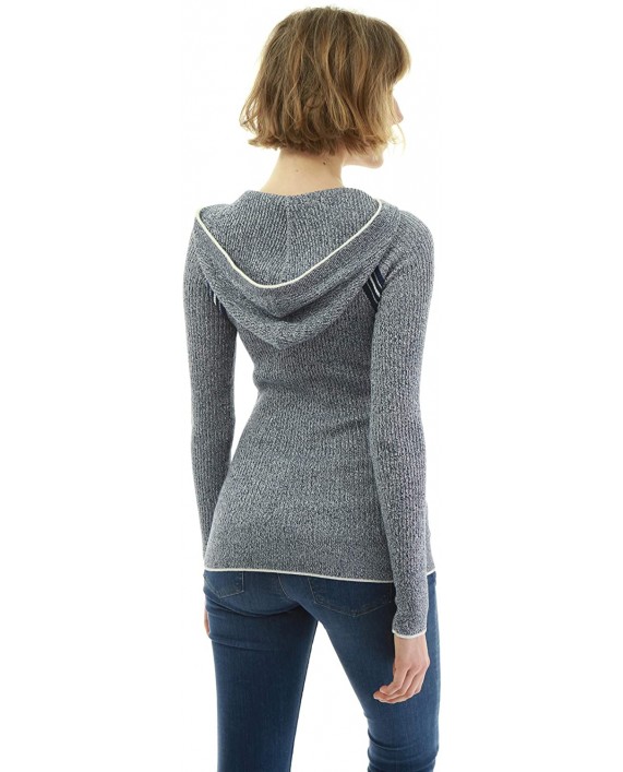 AmélieBoutik Women Marled Raglan Hoodie Sweater at Women’s Clothing store