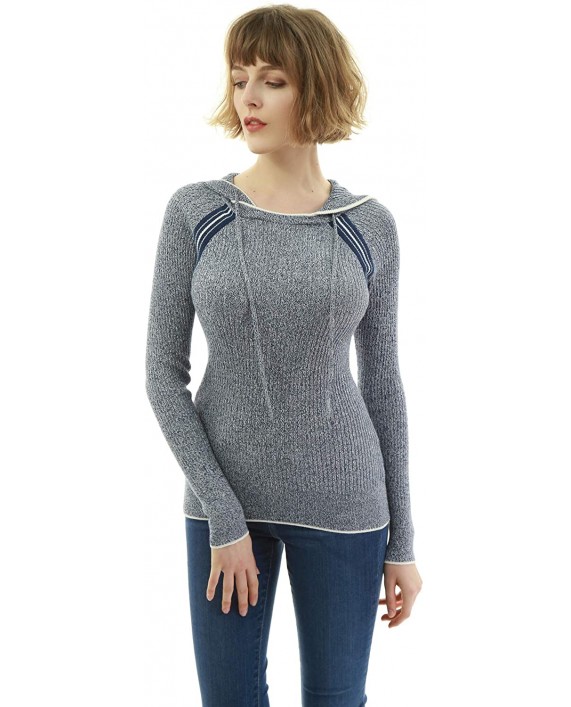 AmélieBoutik Women Marled Raglan Hoodie Sweater at Women’s Clothing store