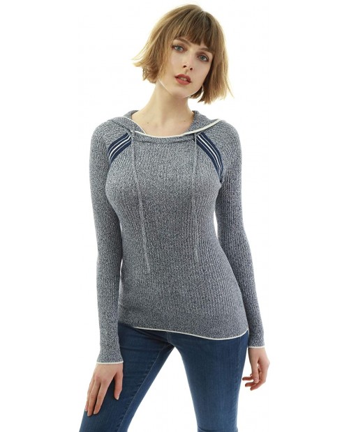 AmélieBoutik Women Marled Raglan Hoodie Sweater at  Women’s Clothing store