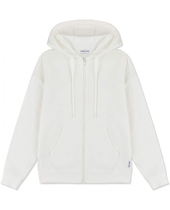 AMERICLOUD Women's Soft Brushed Fleece Zip Up Hoodie Casual Pocket Hooded Sweatshirt S-XXL at Women’s Clothing store