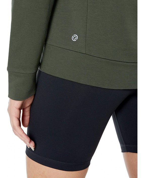 Brand - Core 10 Women's XS-3X Soft Cotton Modal French Terry Fleece 1 4 Zip Workout Hoodie Sweatshirt